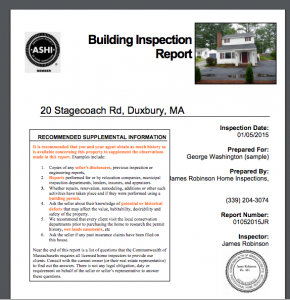 sample home inspection report